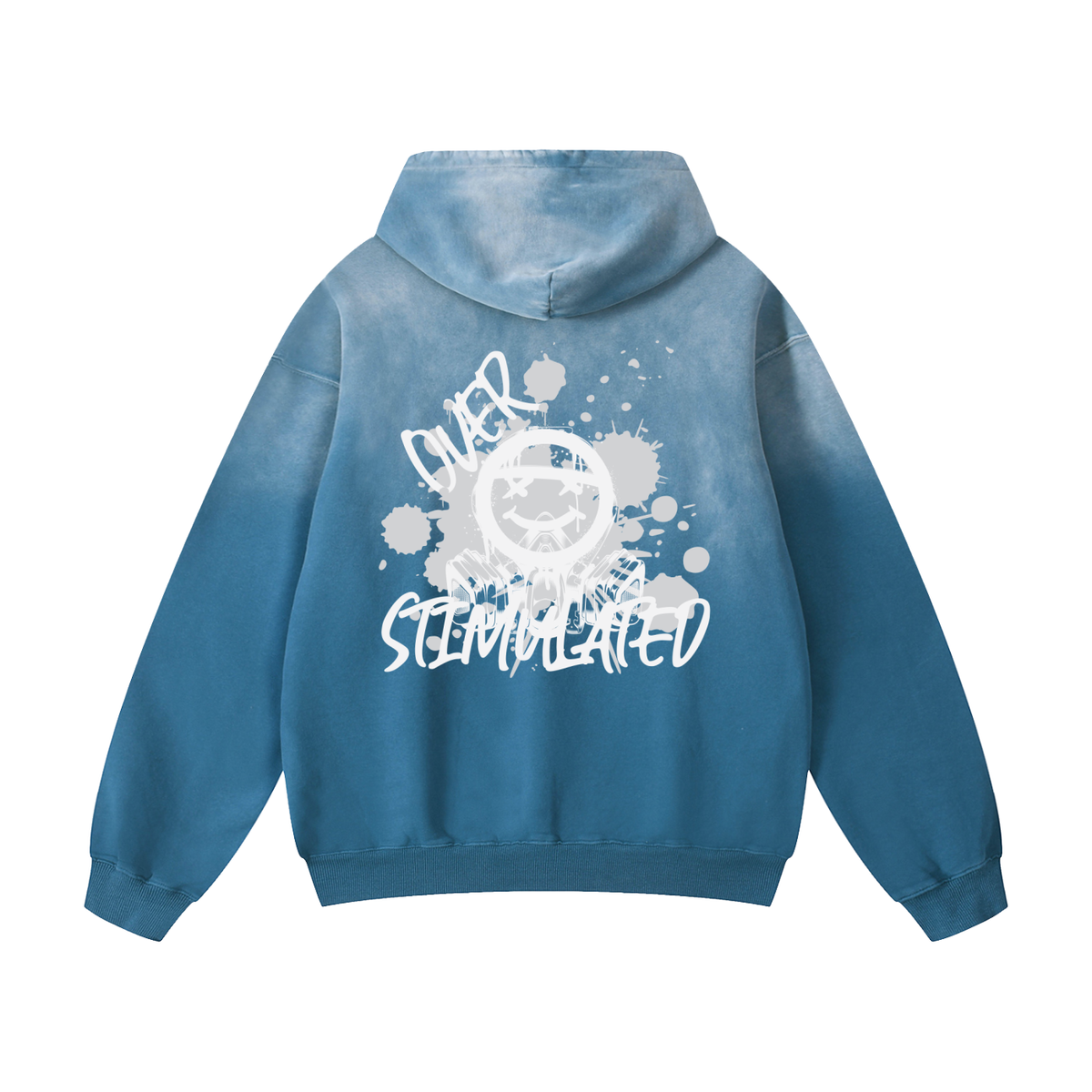 "Overstimulated" Heavyweight Sunfade Oversized Hoodie