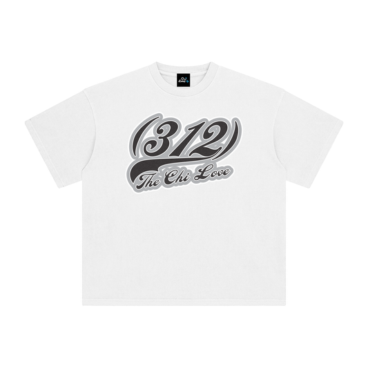 "312 Chicago Love Sox Colorway"  Enzyme Washed T-Shirt