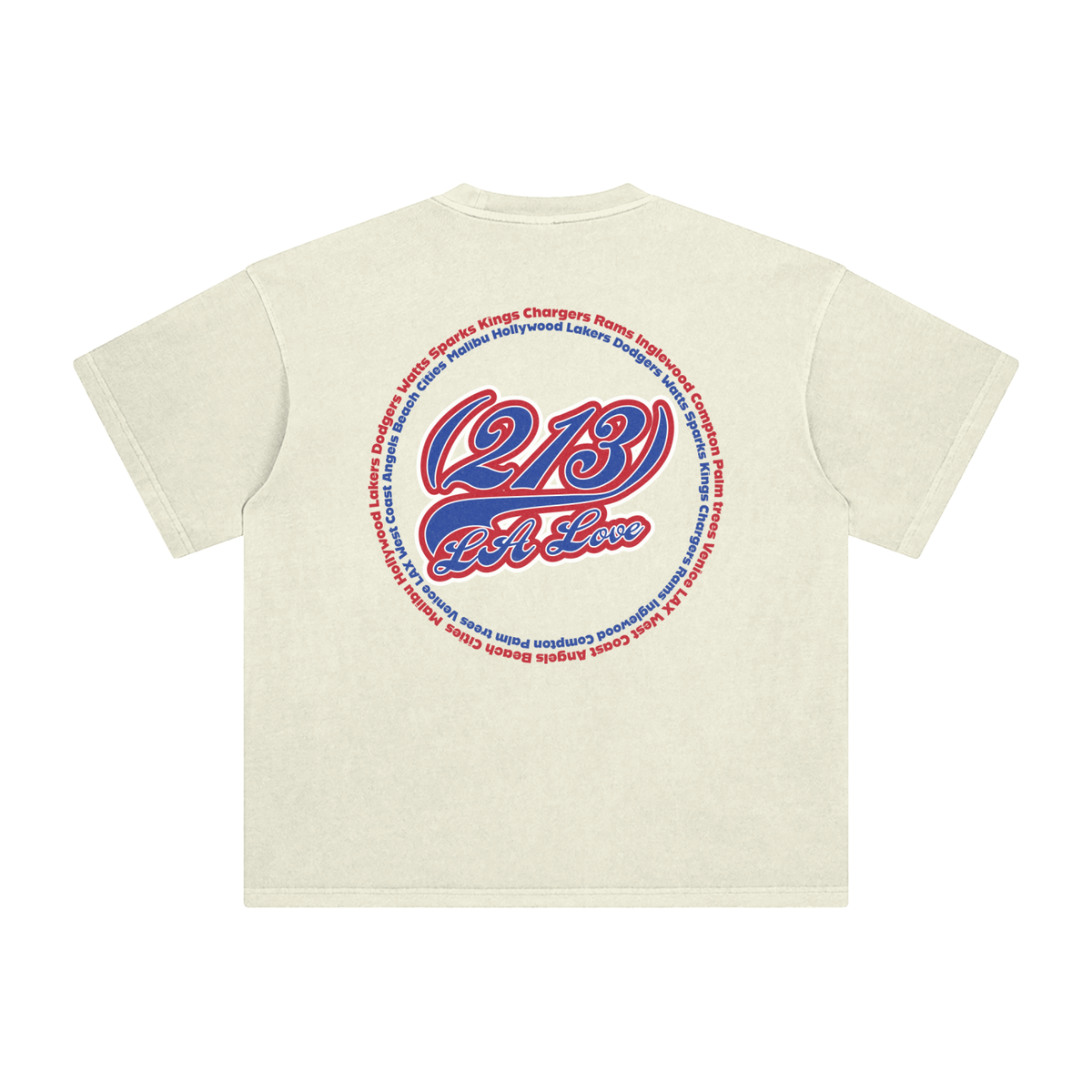 "213 LA Love Angels Colorway"  Enzyme Washed T-Shirt