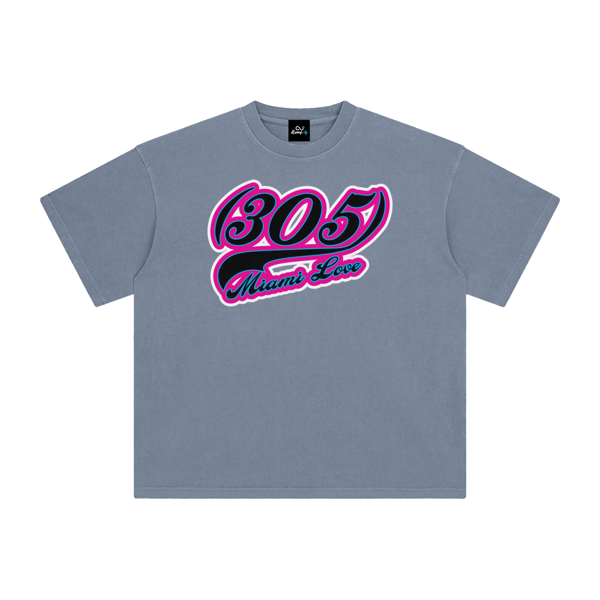 "305 Miami Love Marlins Colorway 2"  Enzyme Washed T-Shirt