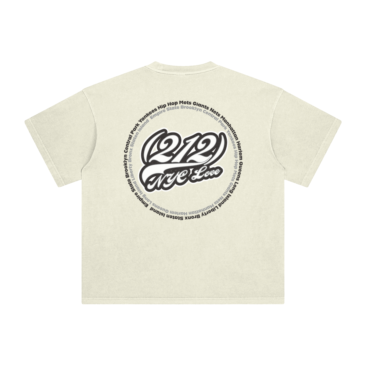 "212 NYC Love Yankees Colorway"  Enzyme Washed T-Shirt