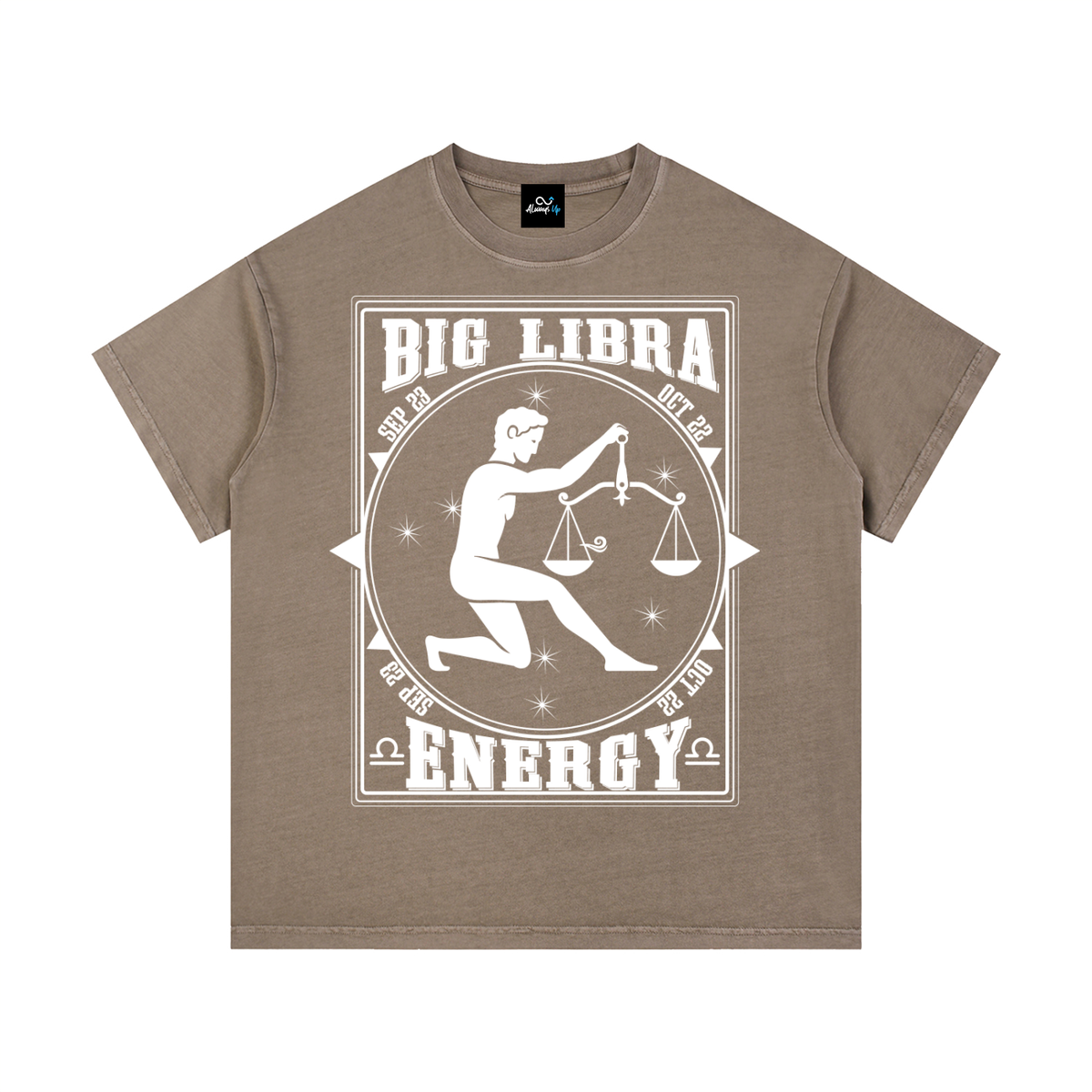 "Big Libra Energy" Vintage Wash Cotton T-Shirt