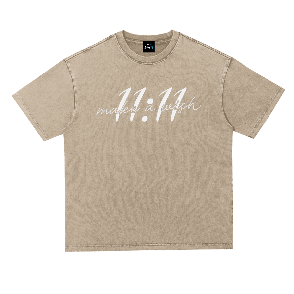 "11:11" Snow Washed Heavyweight Oversize T-Shirt
