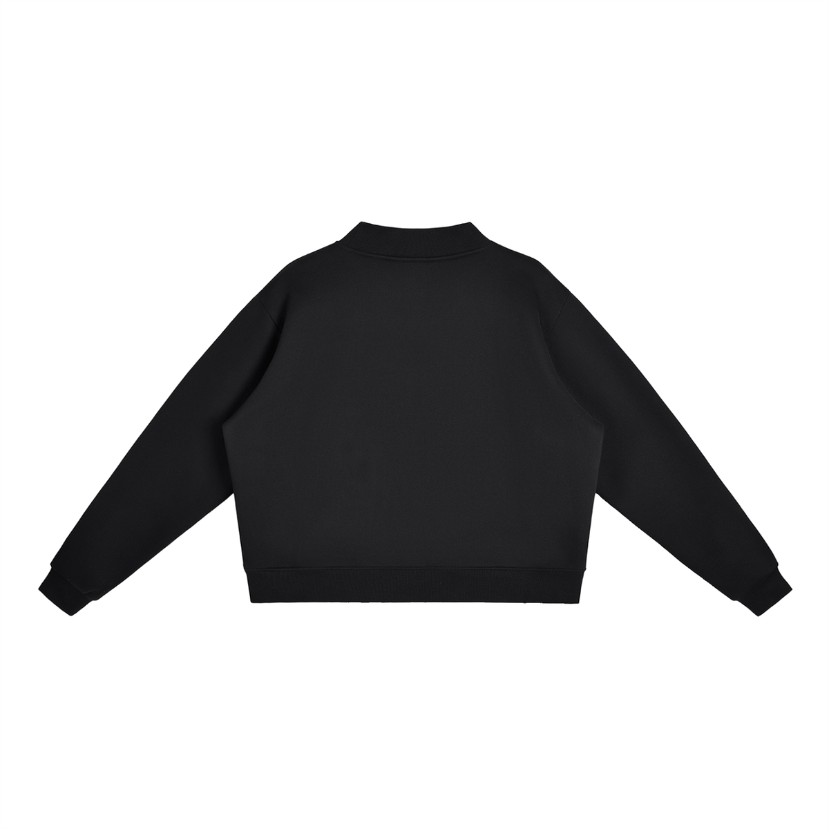 "Hello Beautiful" Essential Fleece Mock-Neck Crew Sweatshirt Light print