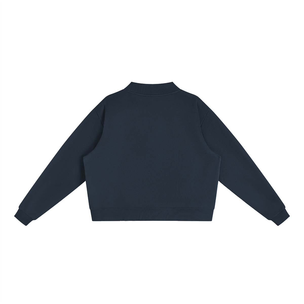 "Hello Beautiful" Essential Fleece Mock-Neck Crew Sweatshirt Light print