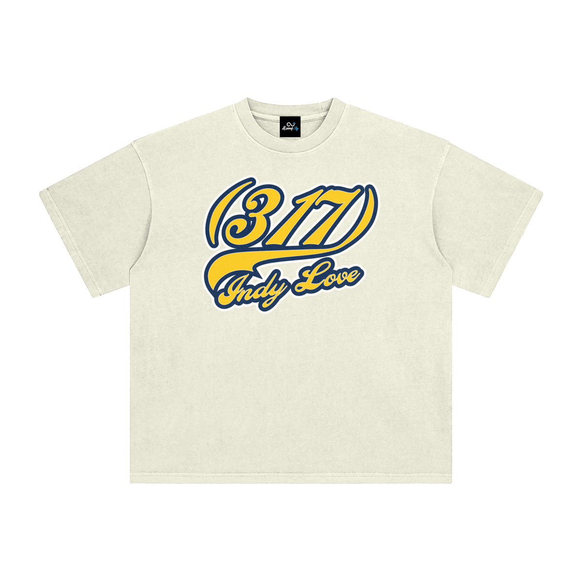 "317 Indy Love Pacers Colorway"  Enzyme Washed T-Shirt