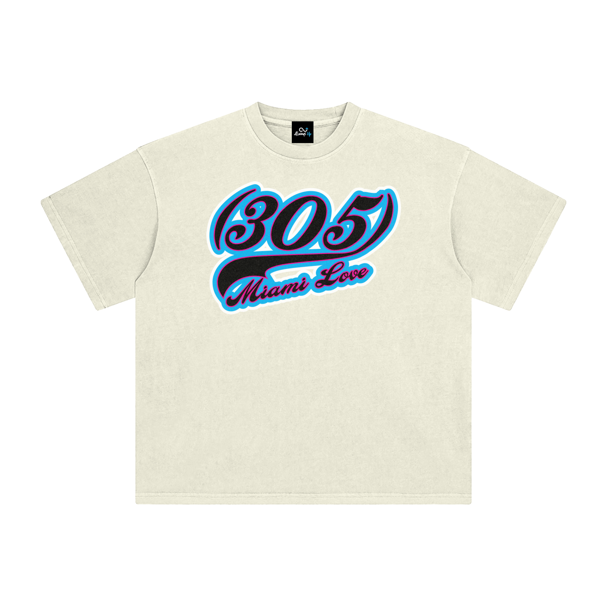 "305 Miami Love Marlins Colorway" Enzyme Washed T-Shirt