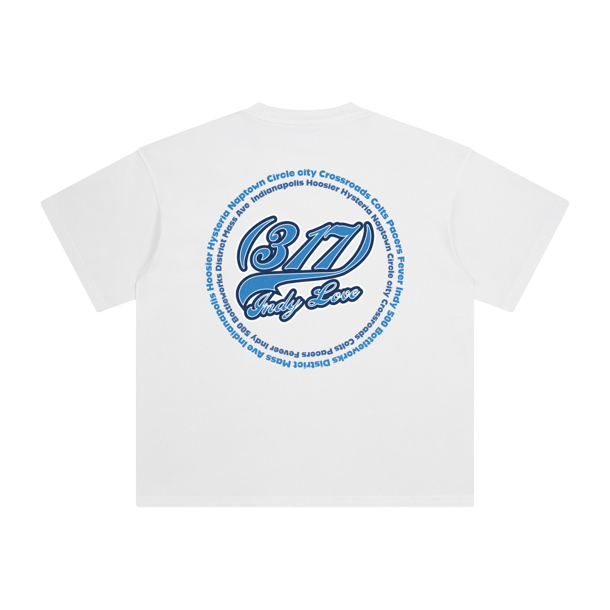 "317 Indy Love Colts Colorway" Enzyme Washed T-Shirt