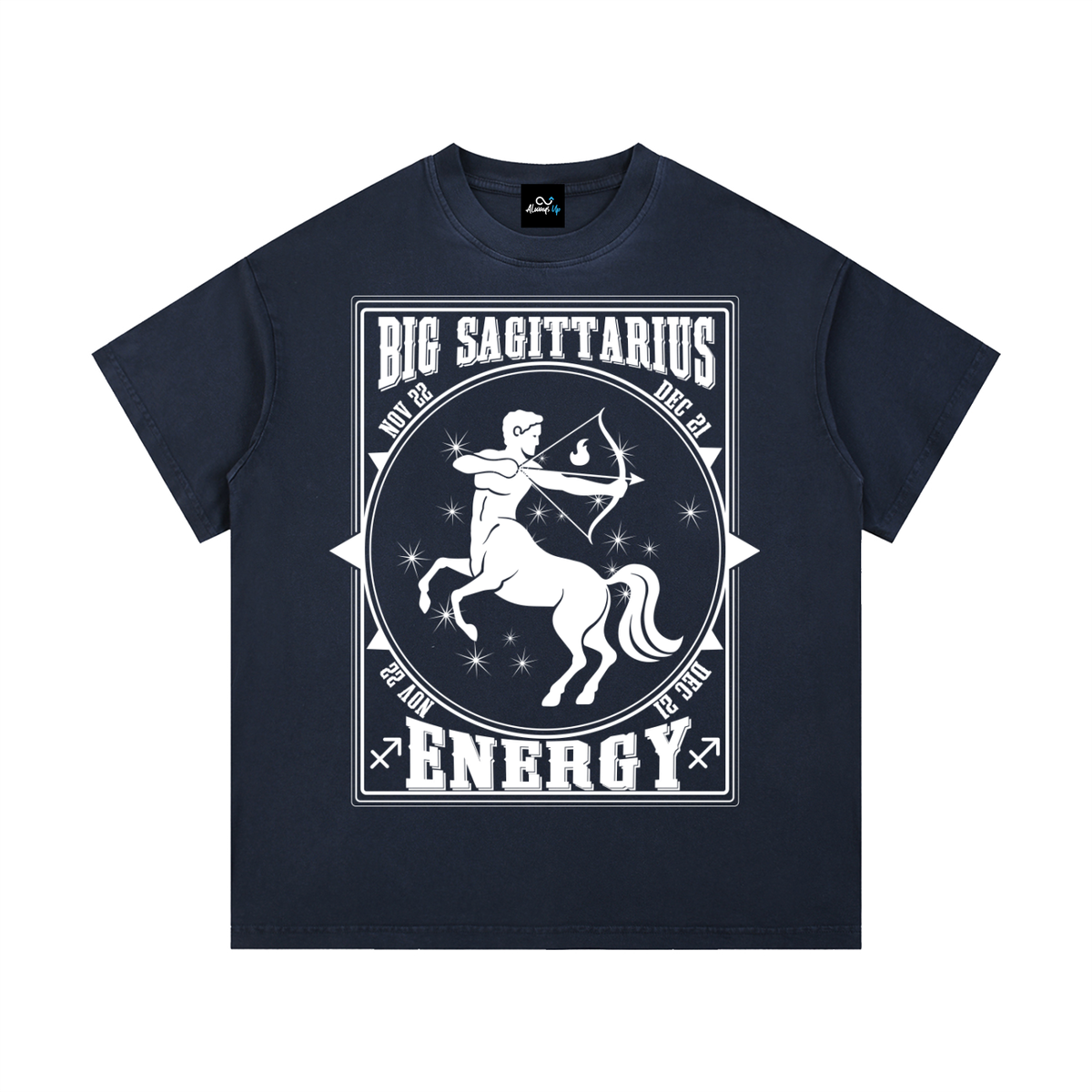 "Big Sagittarius Energy" Vintage Wash Cotton T-Shirt