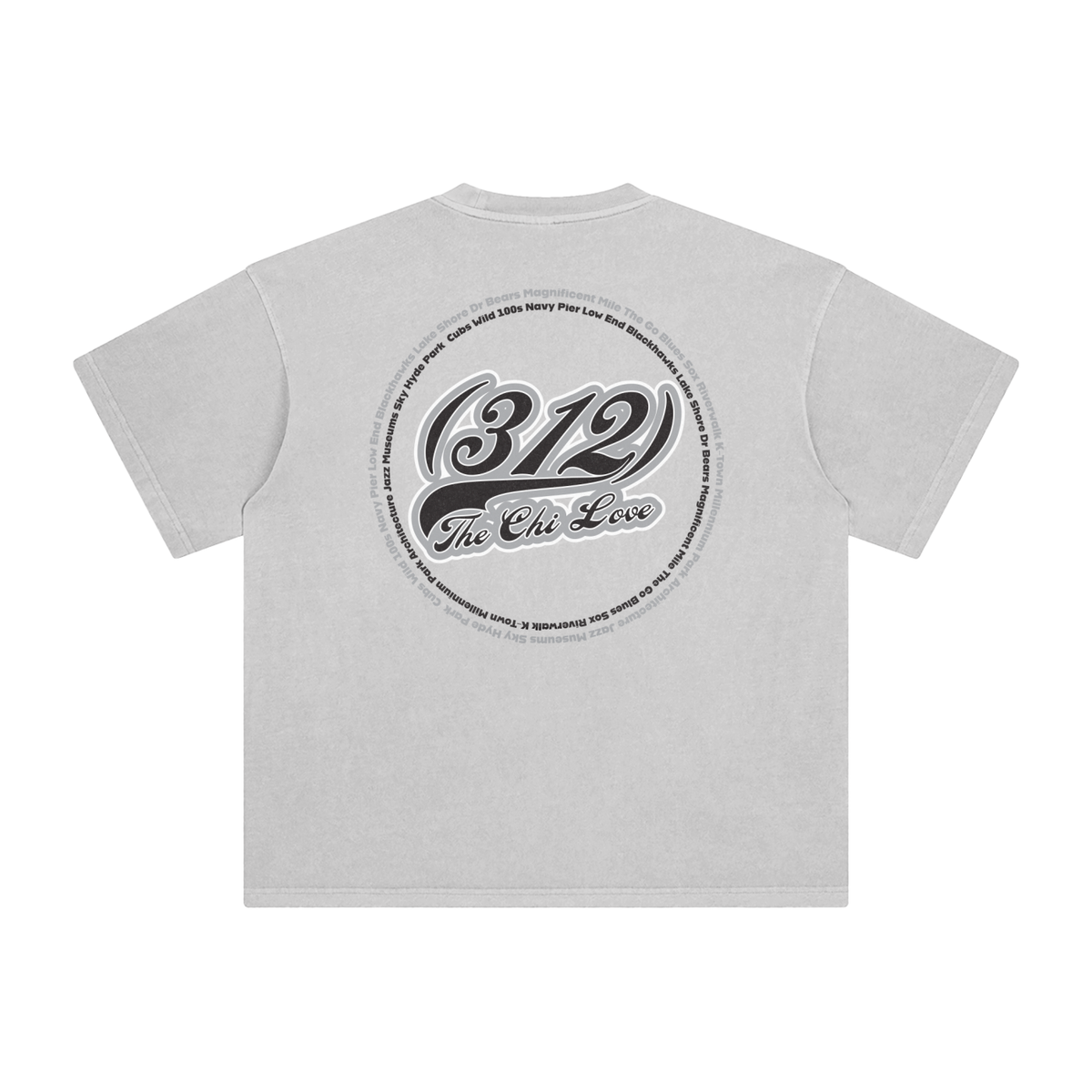 "312 Chicago Love Sox Colorway"  Enzyme Washed T-Shirt