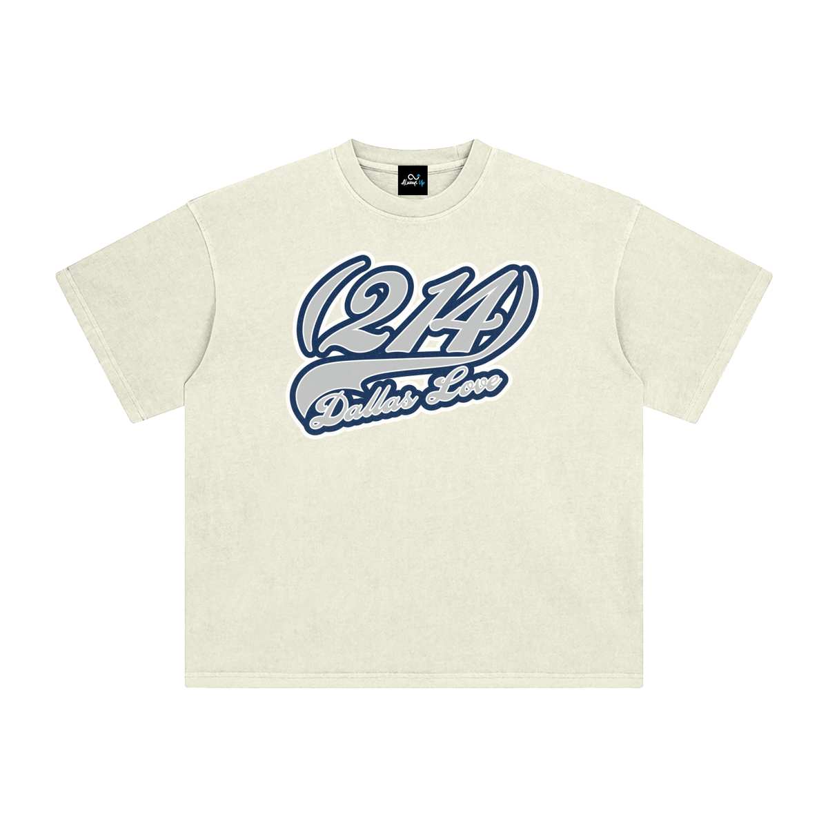 "214 Dallas Love Cowboys Colorway" Enzyme Washed T-Shirt