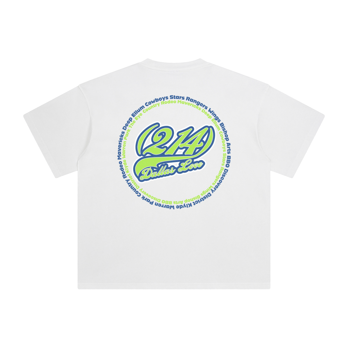 "214 Dallas Love Stars Colorway"  Enzyme Washed T-Shirt