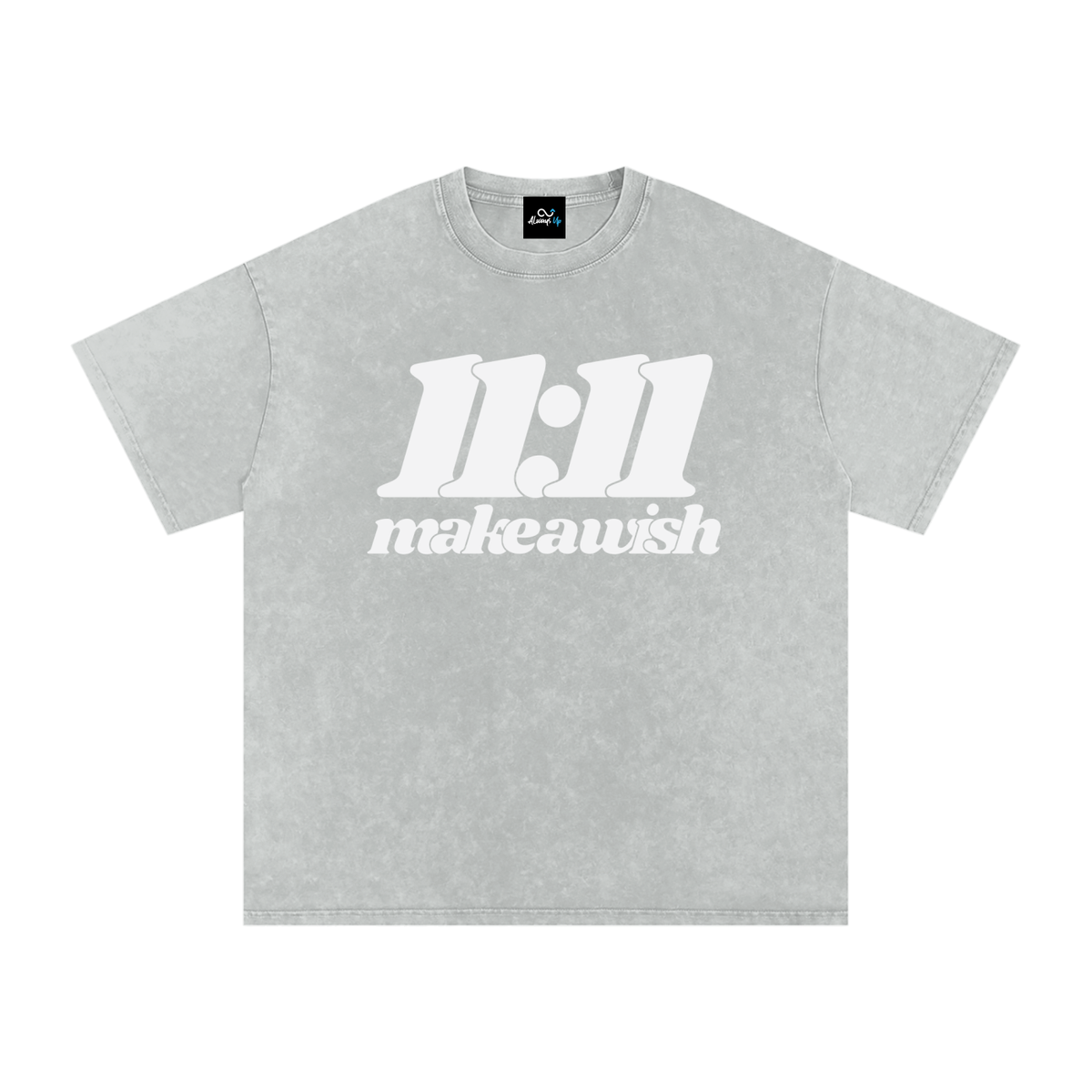 "11:11" Snow Washed Oversized Cotton T-Shirt
