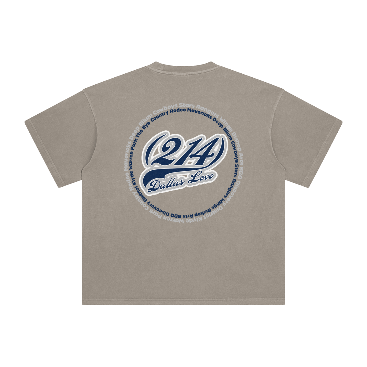 "214 Dallas Love Cowboys Colorway 2"  Enzyme Washed T-Shirt