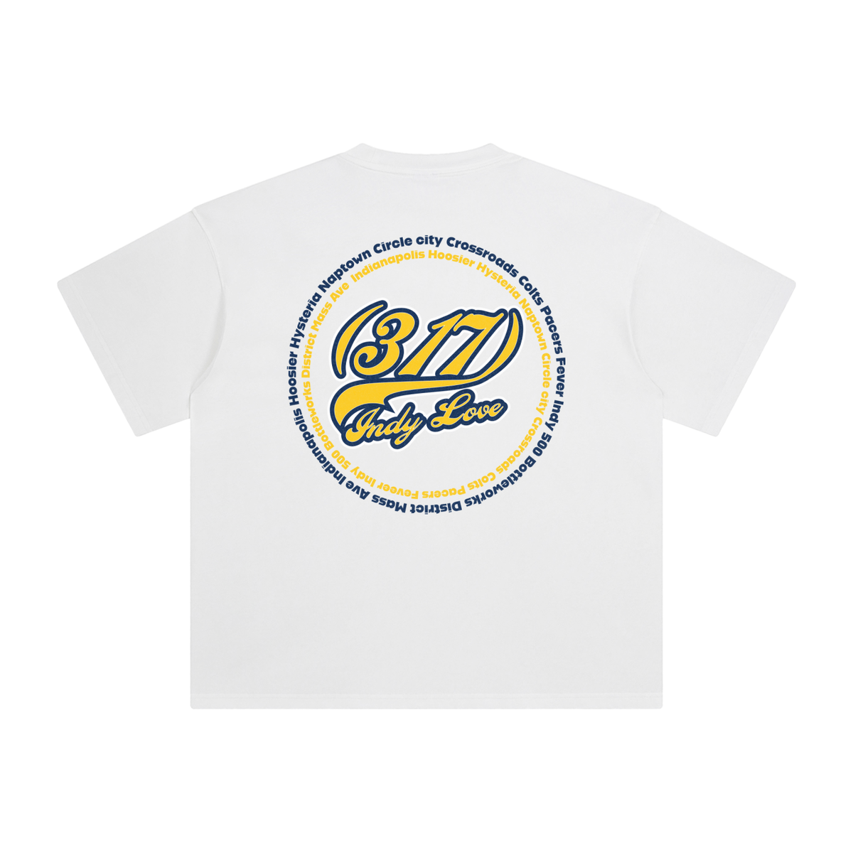 "317 Indy Love Pacers Colorway"  Enzyme Washed T-Shirt