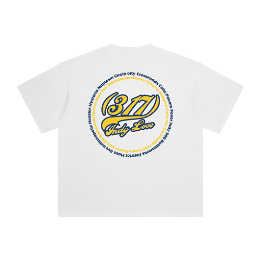 "317 Indy Love Pacers Colorway"  Enzyme Washed T-Shirt