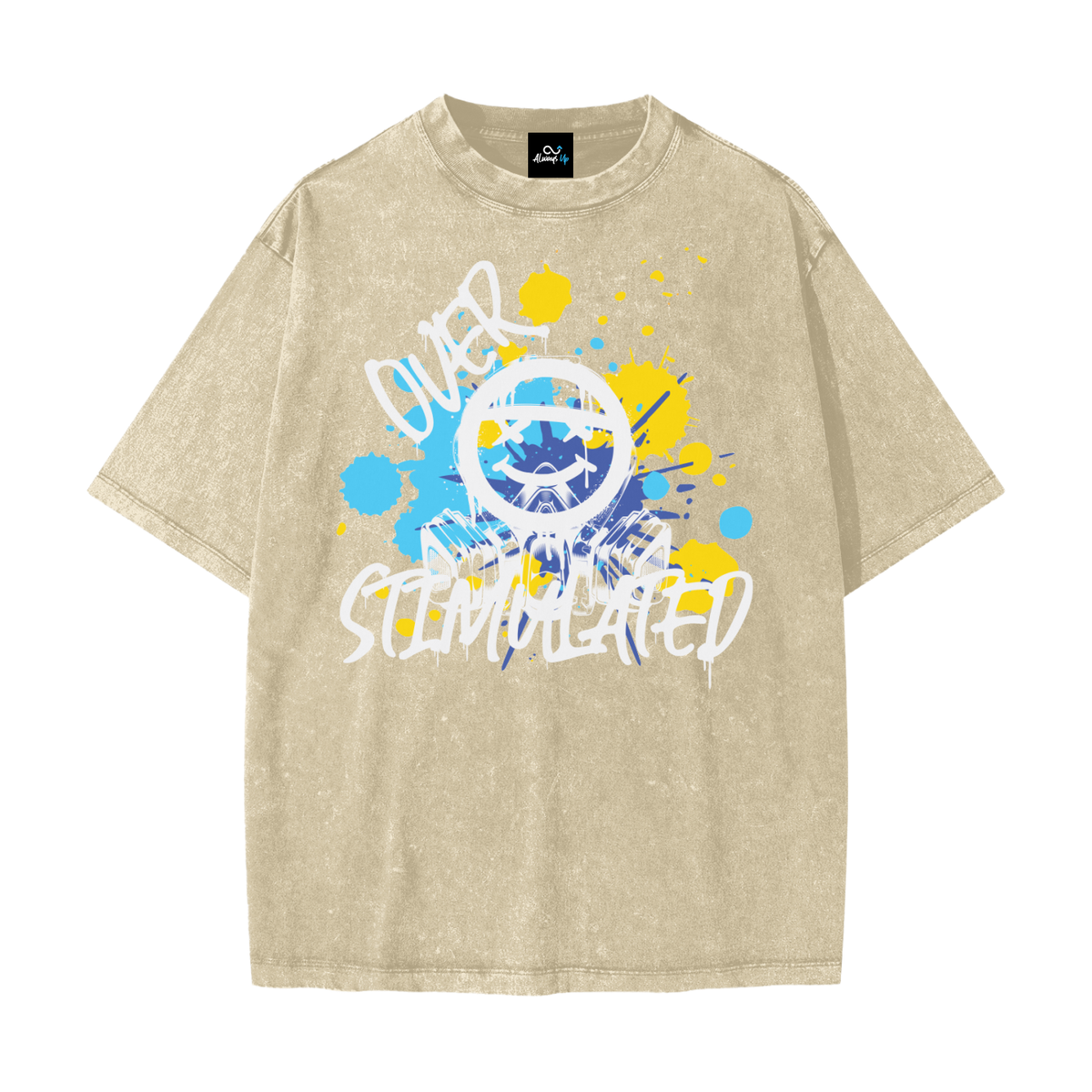 "Overstimulated" Heavyweight Snow Washed T-Shirt