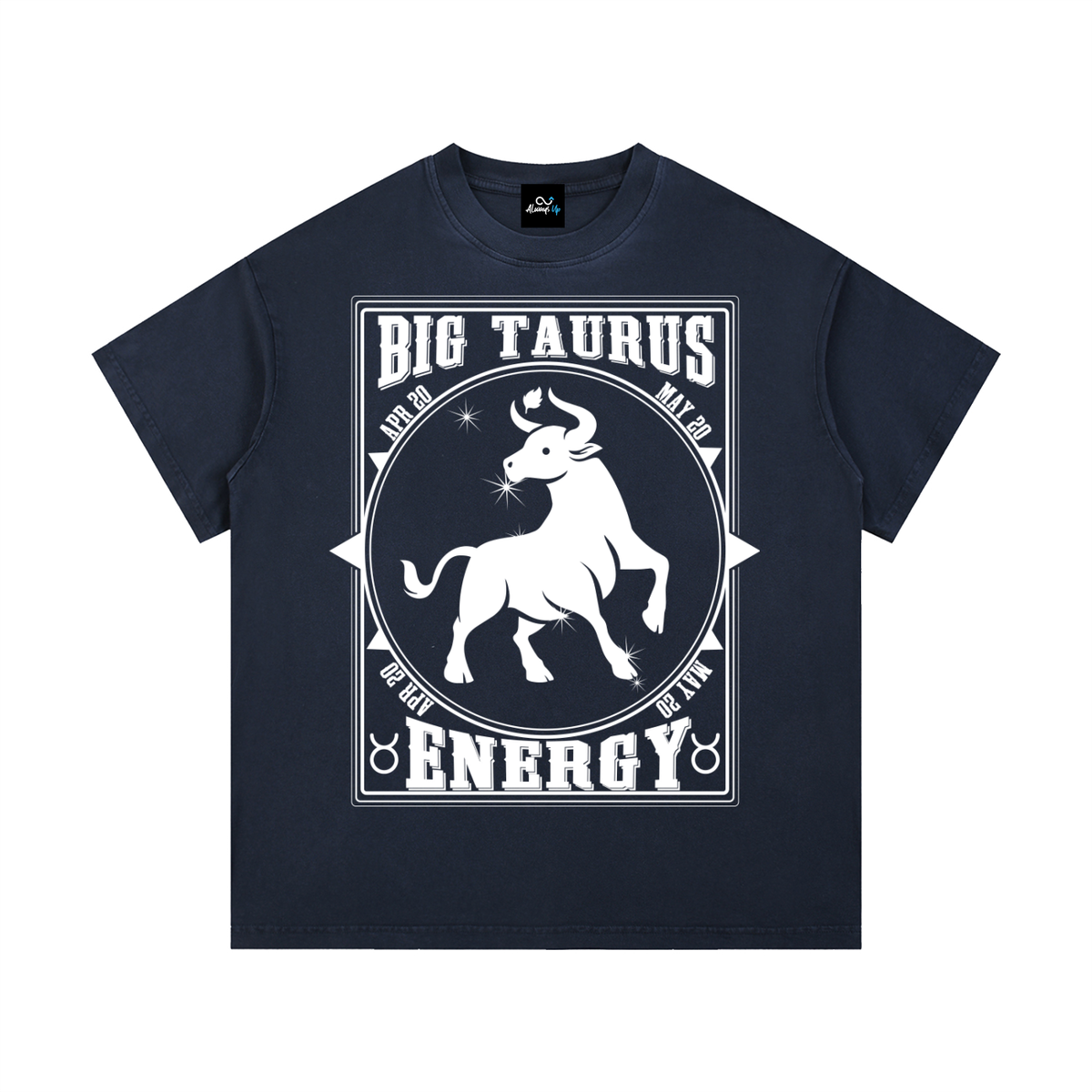 "Big Taurus Energy" Vintage Wash Cotton T-Shirt