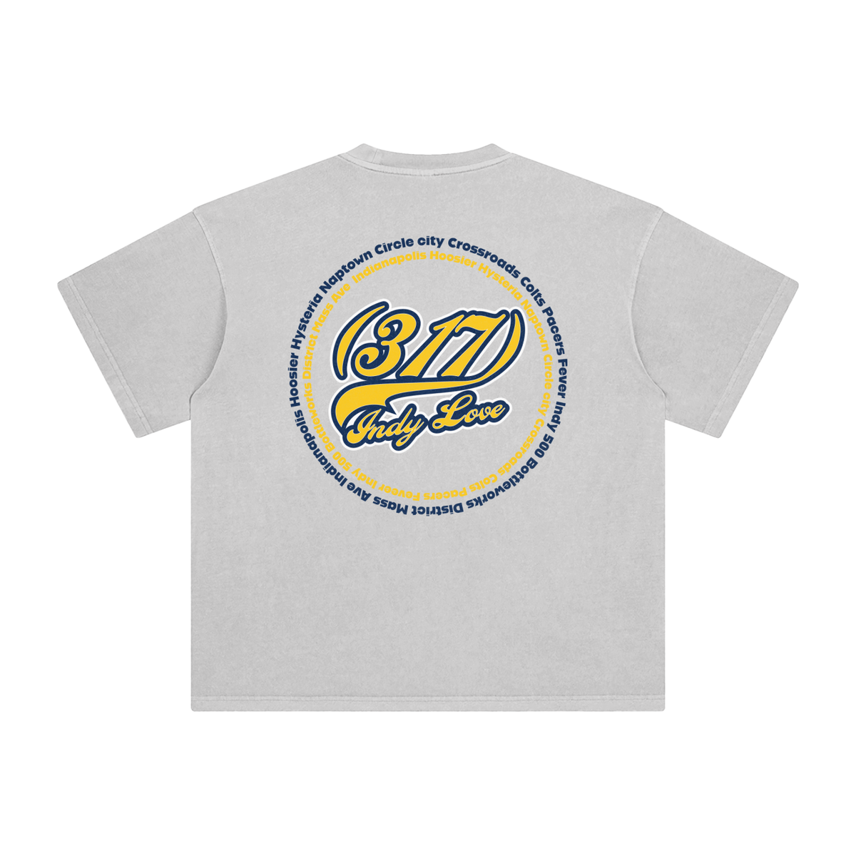 "317 Indy Love Pacers Colorway"  Enzyme Washed T-Shirt