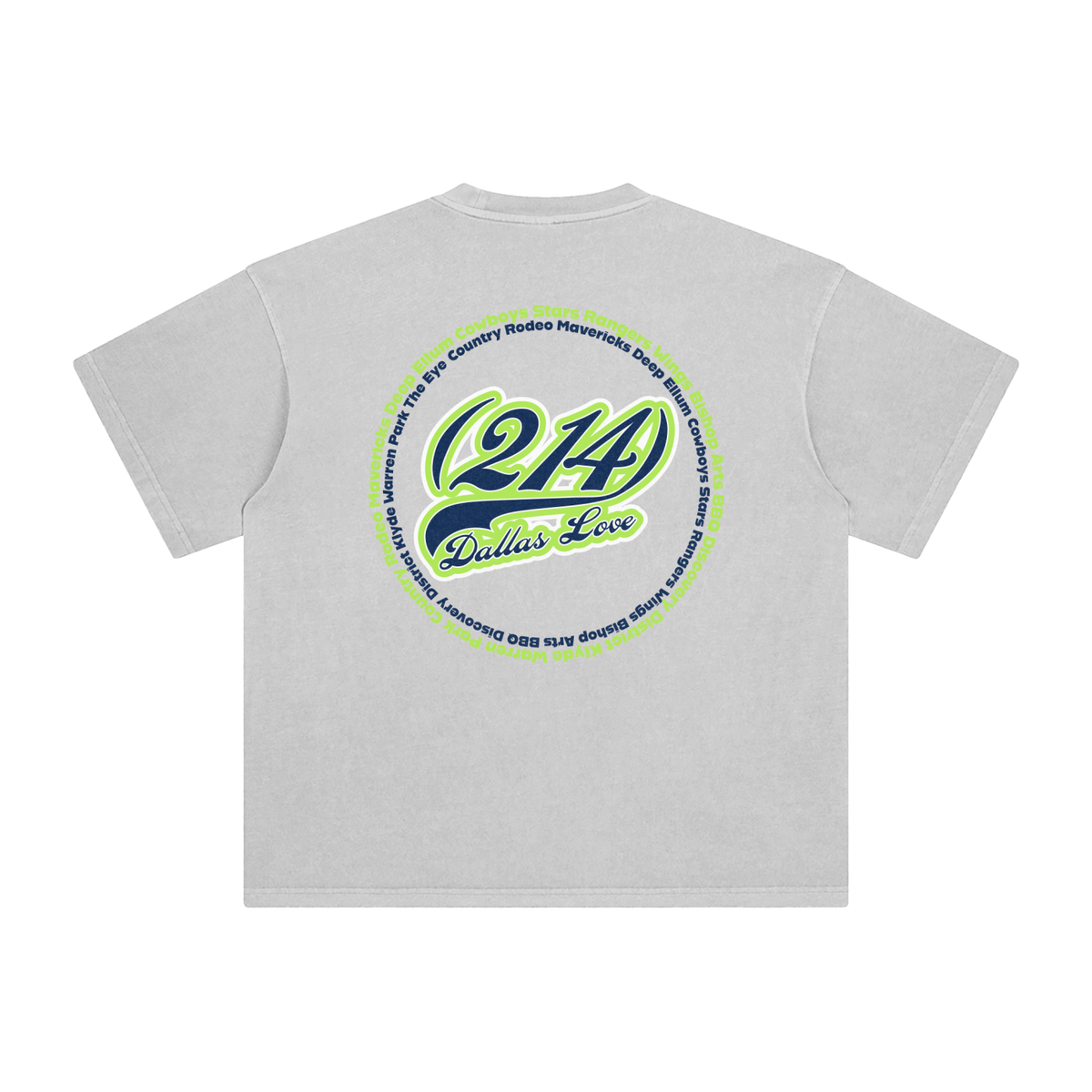 "214 Dallas Love Wings Colorway" Enzyme Washed T-Shirt
