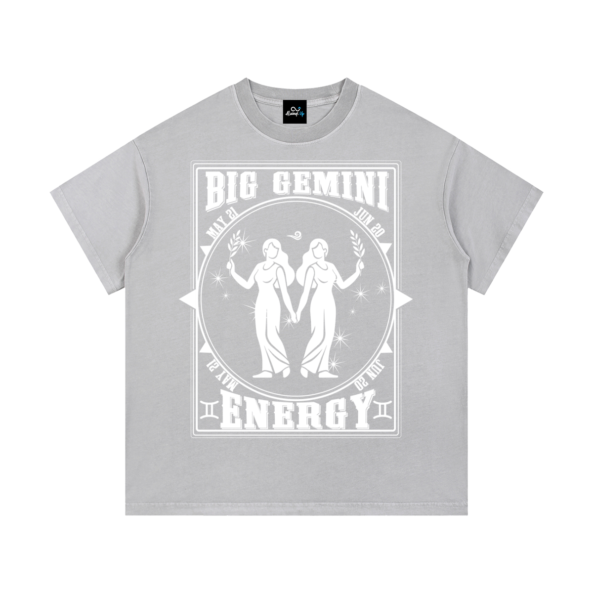 "Big Gemini Energy" Vintage Wash Cotton T-Shirt