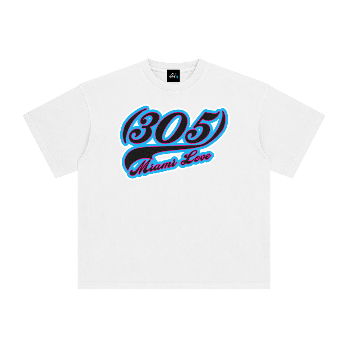 "305 Miami Love Marlins Colorway" Enzyme Washed T-Shirt