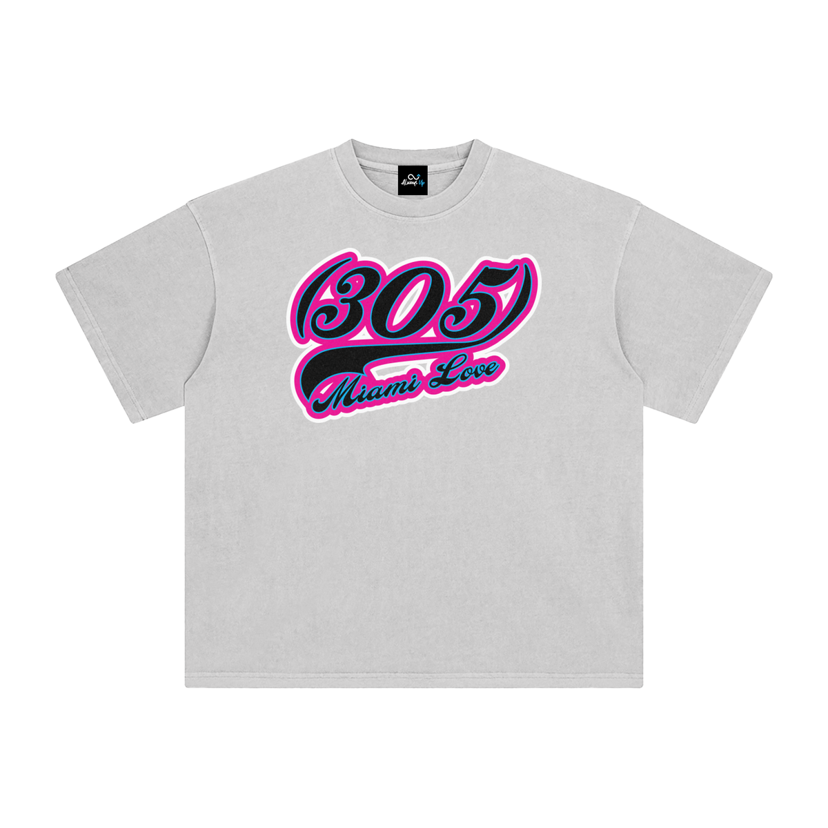 "305 Miami Love Marlins Colorway 2"  Enzyme Washed T-Shirt