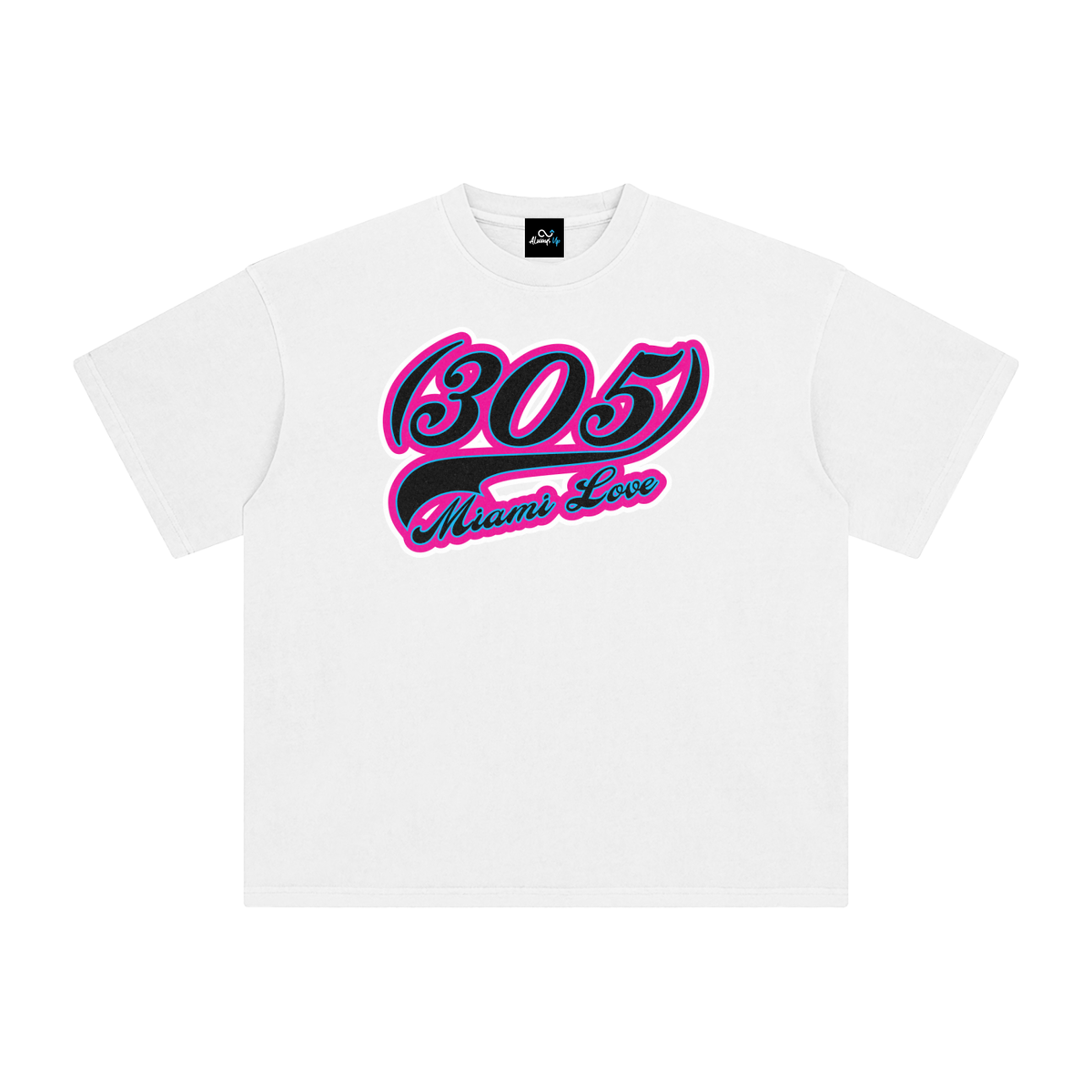 "305 Miami Love Marlins Colorway 2"  Enzyme Washed T-Shirt