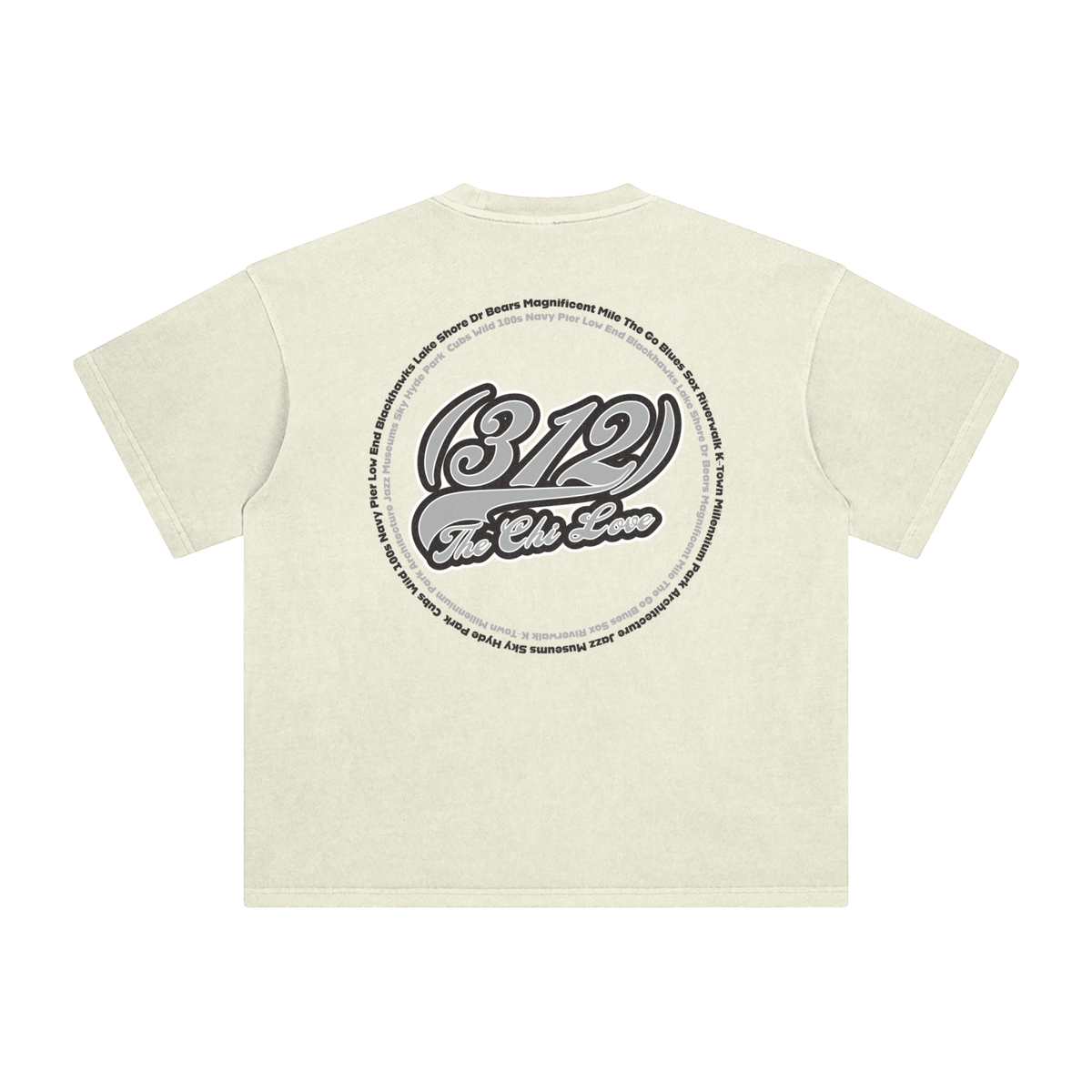 "312 Chicago Love Sox Colorway 2"  Enzyme Washed T-Shirt