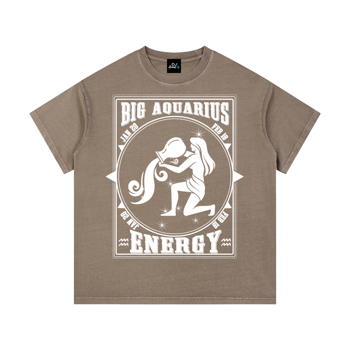 "Big Aquarius Energy" Vintage Wash Cotton T-Shirt