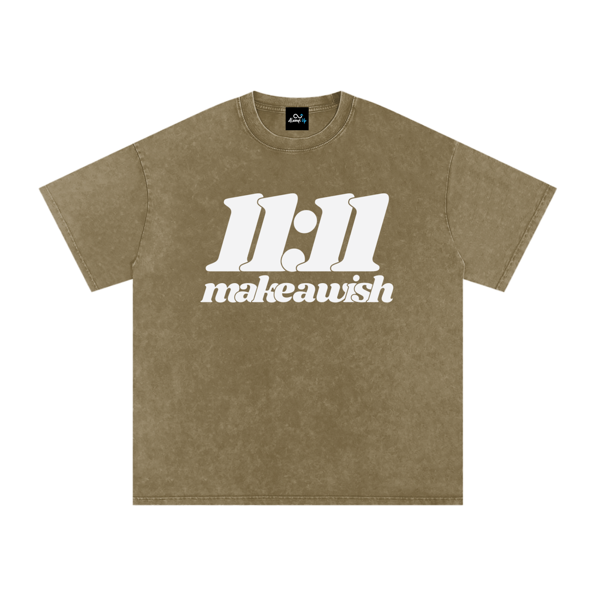 "11:11" Snow Washed Oversized Cotton T-Shirt