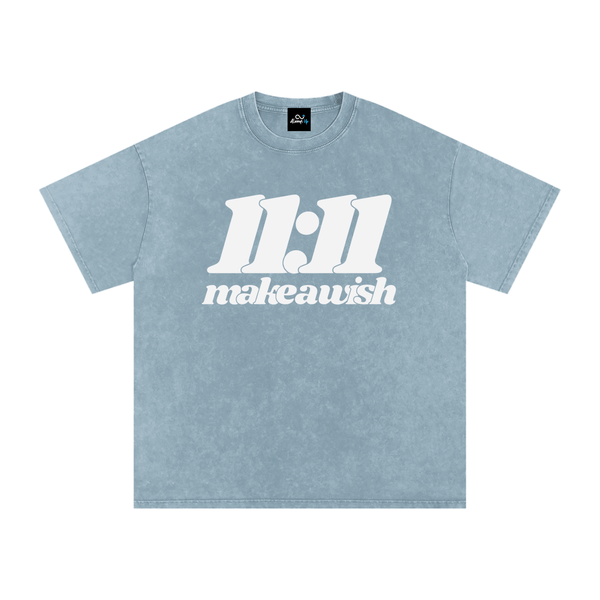 "11:11" Snow Washed Oversized Cotton T-Shirt