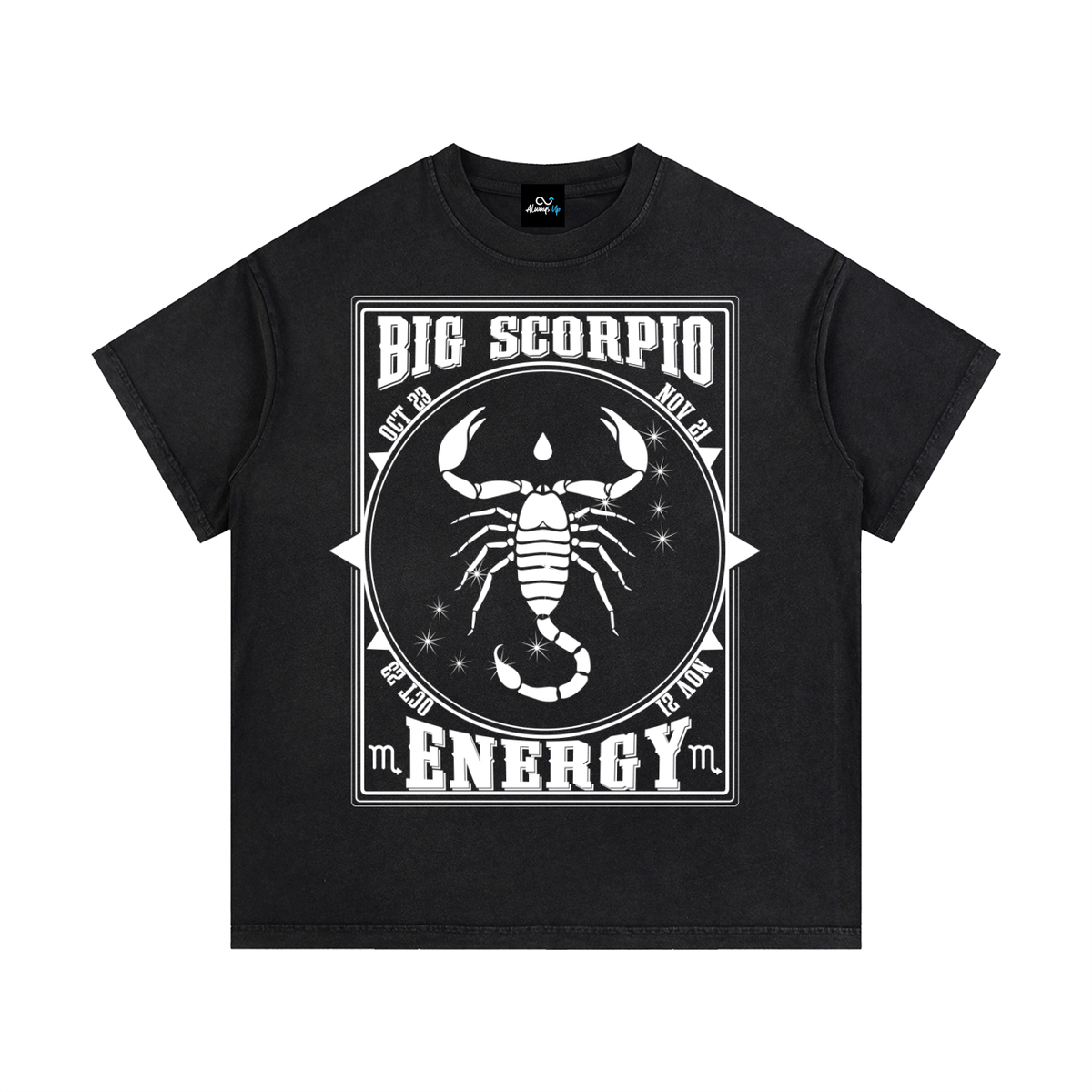 "Big Scorpio Energy" Vintage Wash Cotton T-Shirt