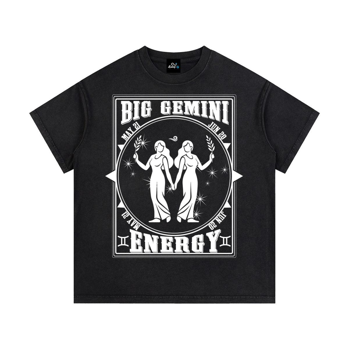 "Big Gemini Energy" Vintage Wash Cotton T-Shirt