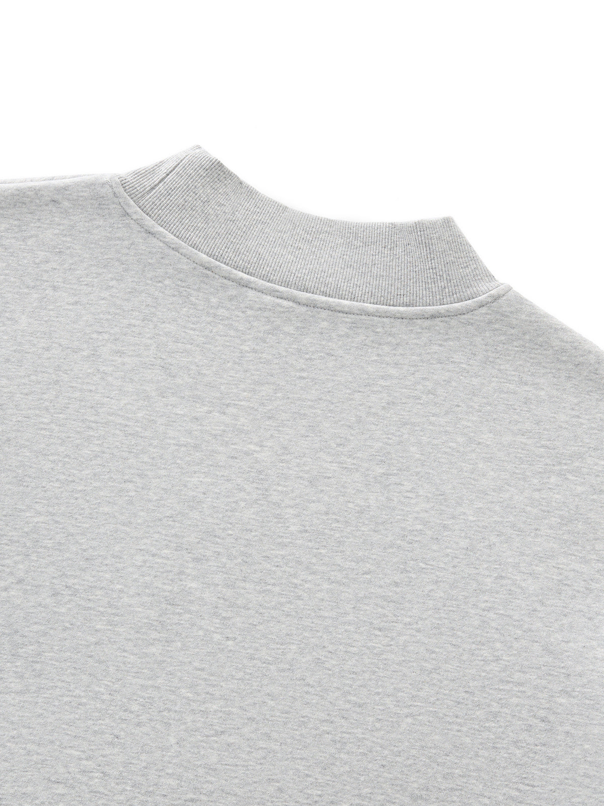 "Hello Beautiful" Essential Fleece Mock-Neck Crew Sweatshirt Light print
